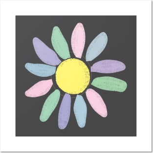 Pastel Colored Sunflower Posters and Art